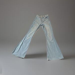 Hollister Curvy High Rise Vintage Flare Light Blue Stretch Denim Women's Jeans